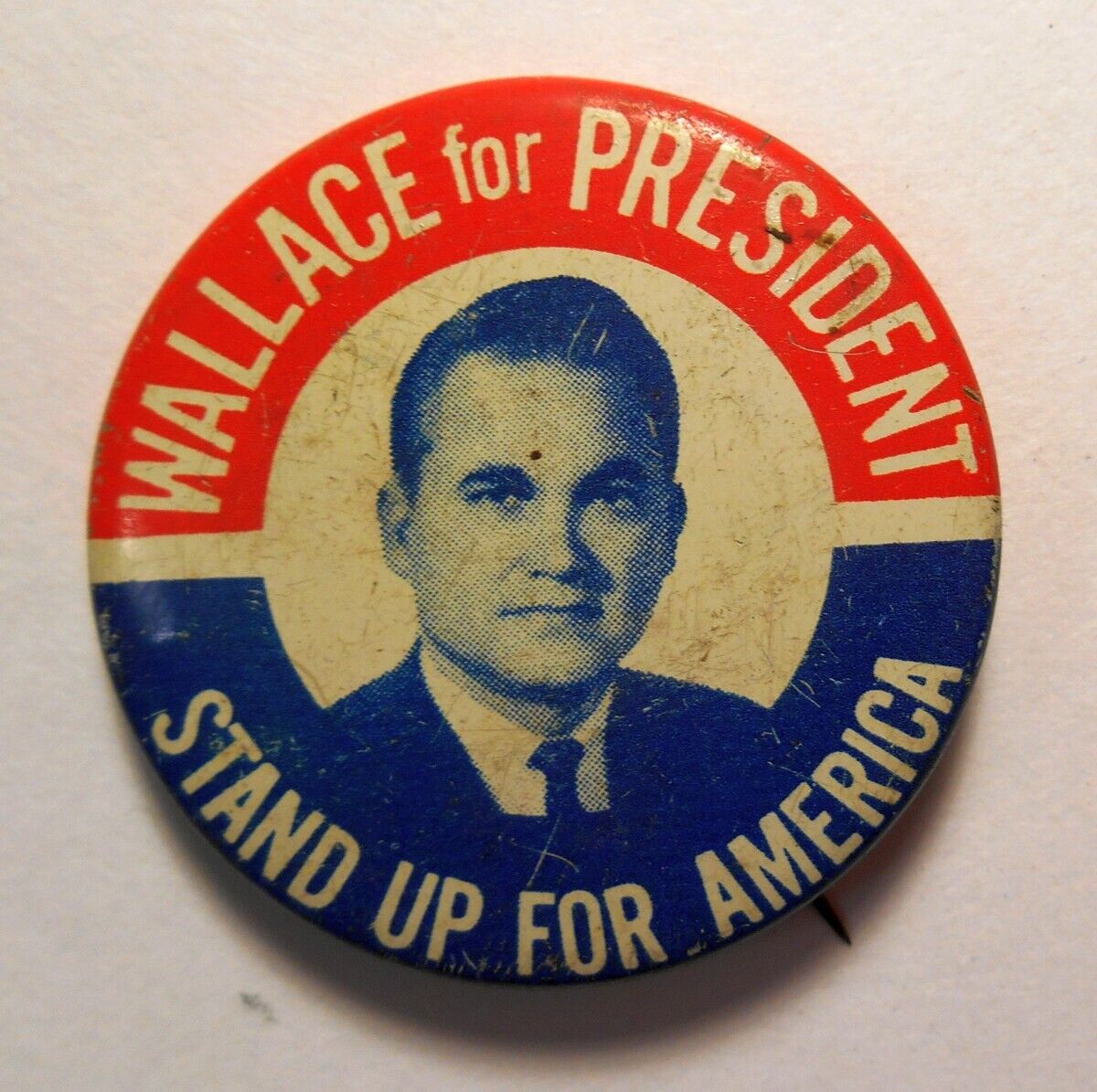 Vintage 1968 George Wallace for President - Stand Up For America - 1.5 inch