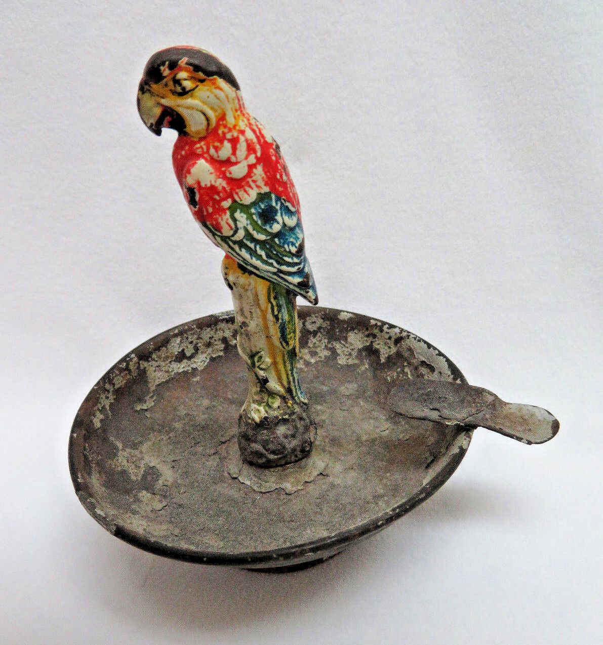 Vintage Metal Parrot Ashtray