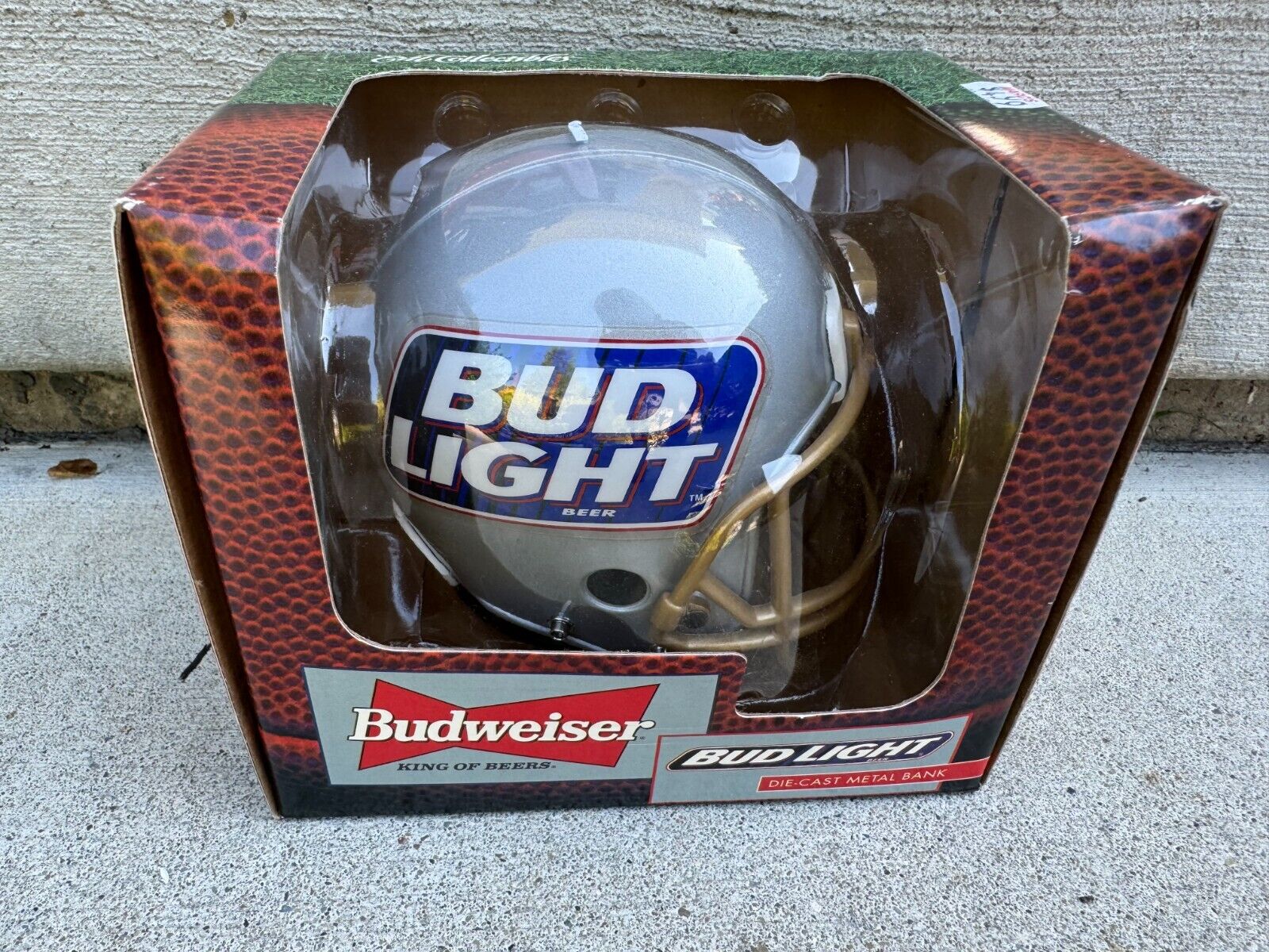 Bud Light Beer Die-Cast Metal Bank Helmet New Football Rare HTF