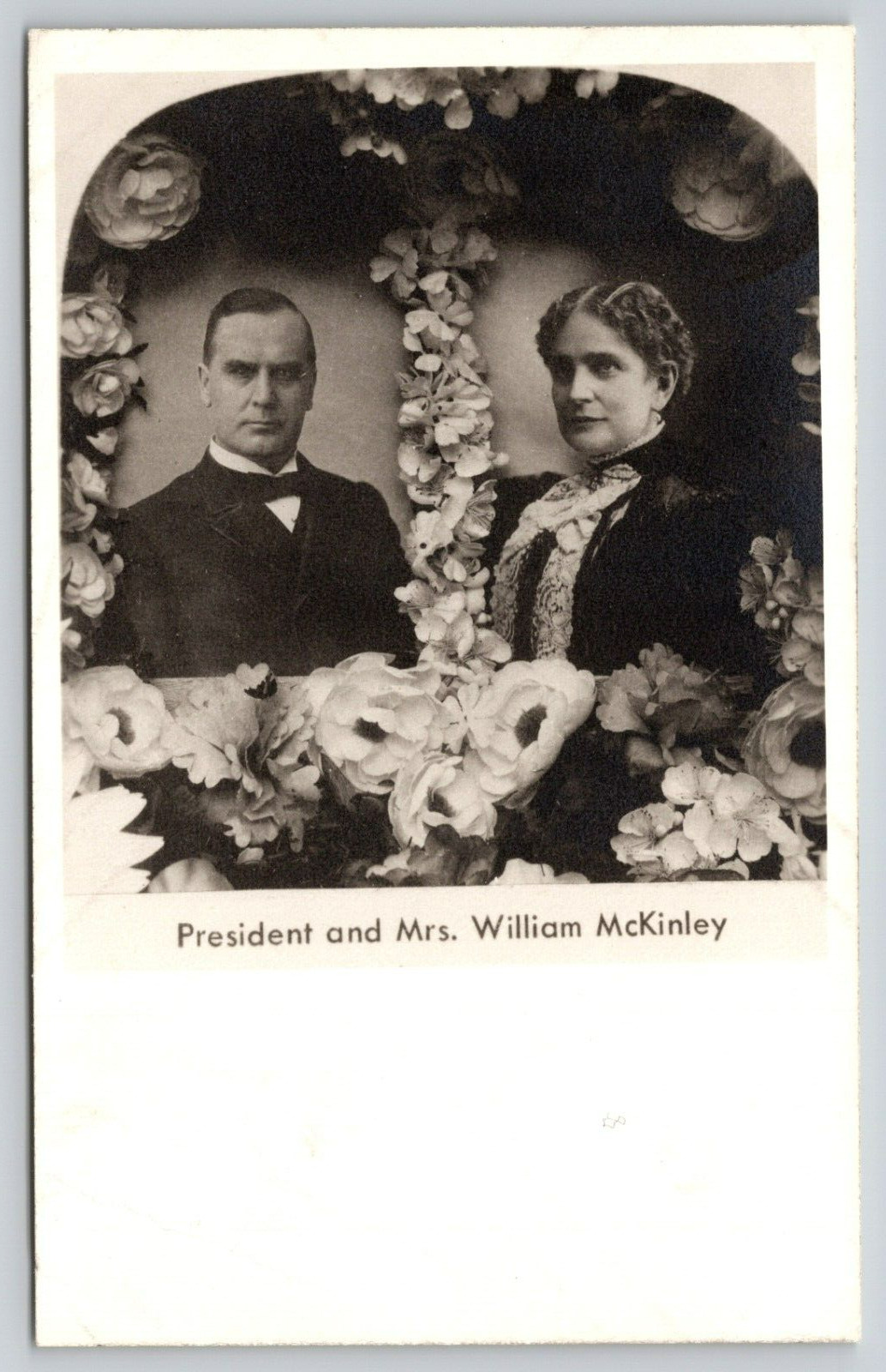 Postcard RPPC President and Mrs William McKinley UNP B10