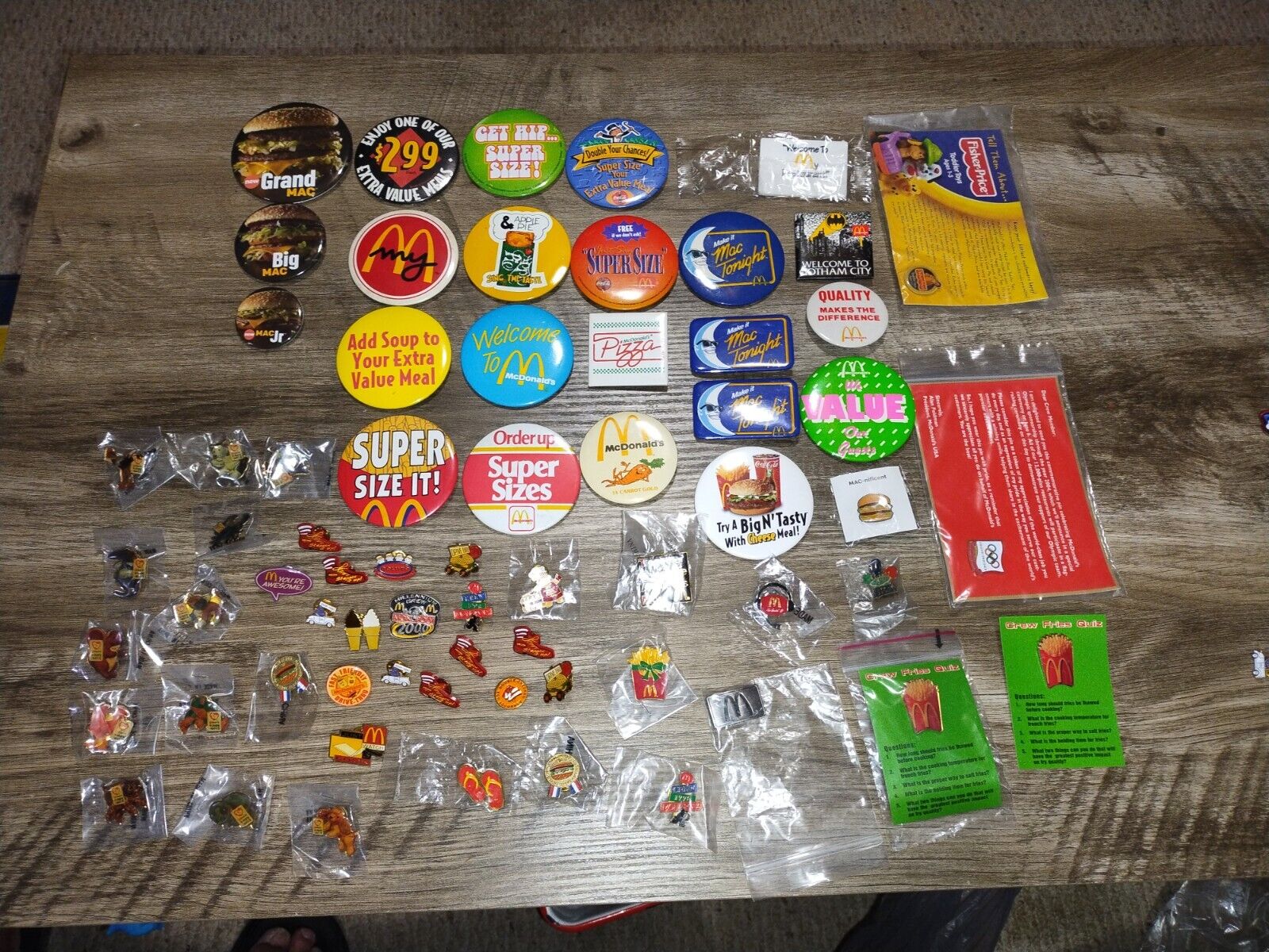 Vintage Lot Of 67 McDonalds Rare Veriety of Classic Pins Badge Button Lapel
