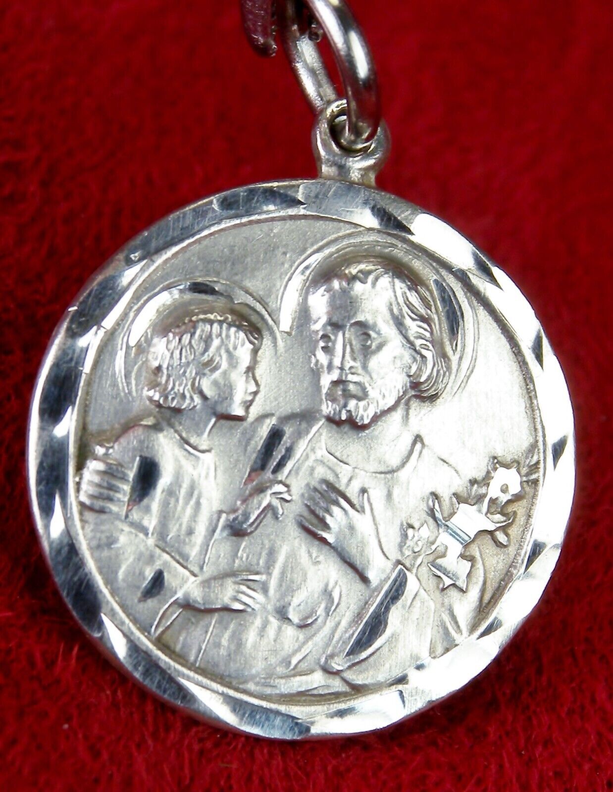 Carmelite Nun\'s the Worker Saint Joseph Baby Jesus Sterling Silver Rosary Medal