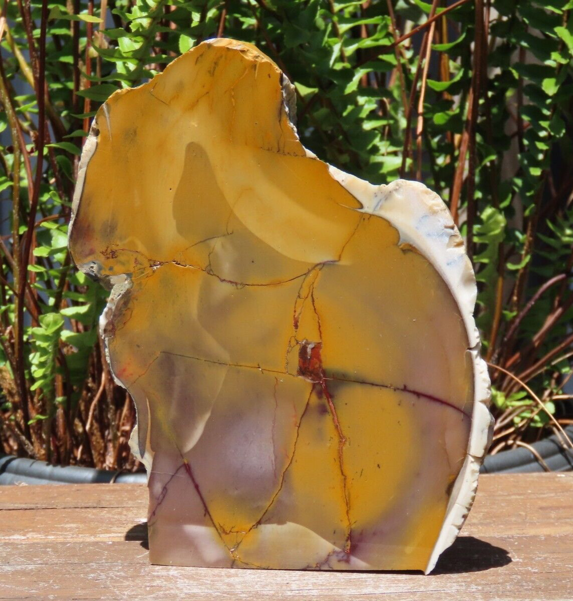 1.08kg Mookaite Crystal Display Piece Raw & Polished Face From Western Australia