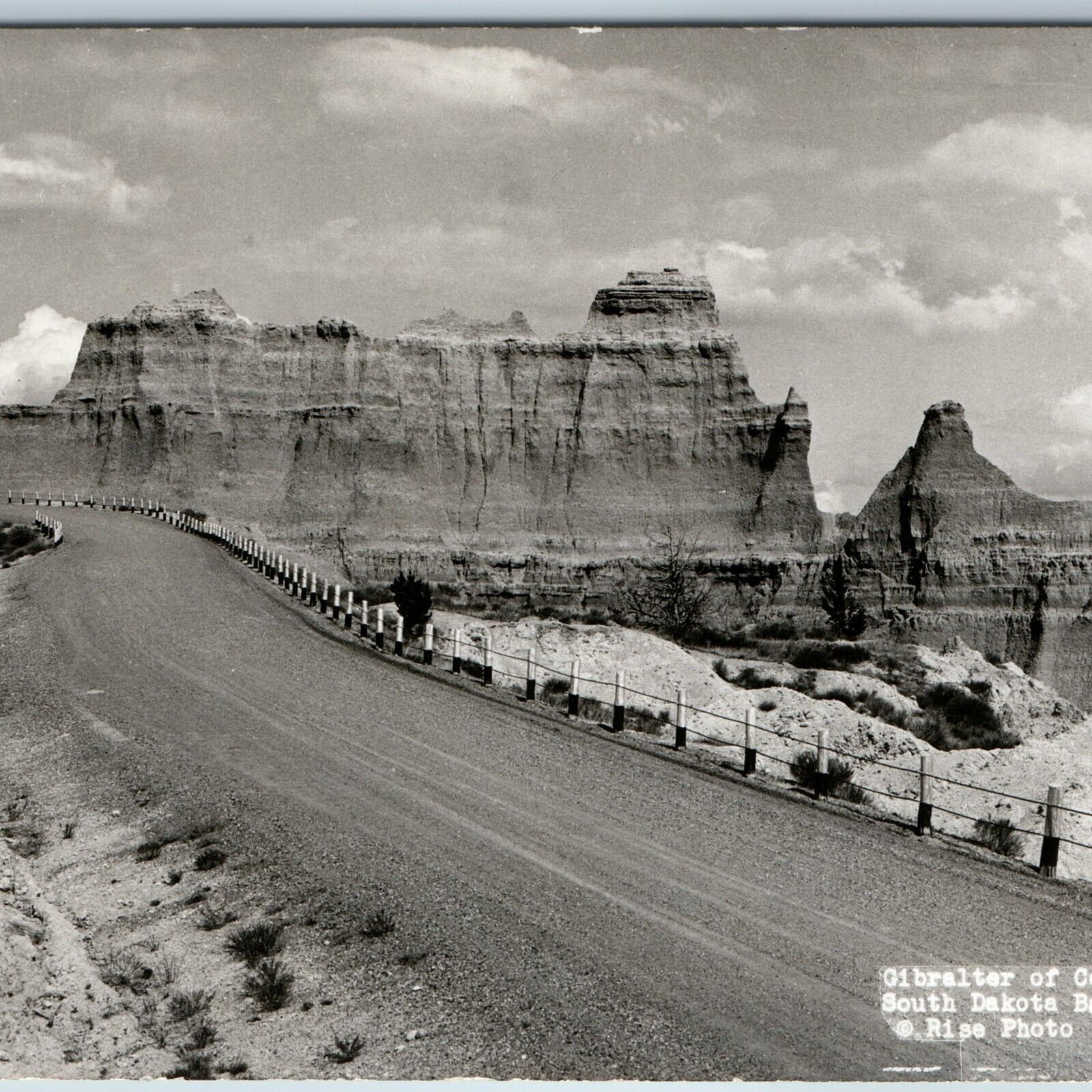 c1950s Wall, SD RPPC Badlands Gibralter of Cedar Pass Rise #746 Real Photos A199