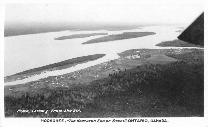 Canada Ontario Moosonee Moose Factory 1950s RPPC Photo Postcard 22-111030