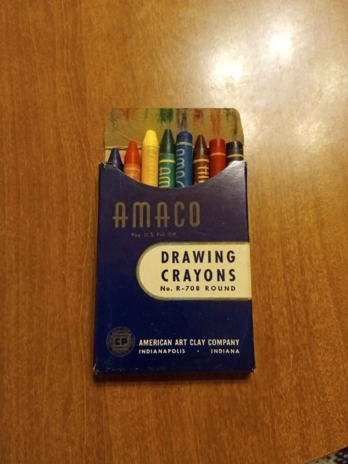 Vintage Amaco Drawing Crayons Set Of 8 Decent Condition Made In USA Rare And Htf