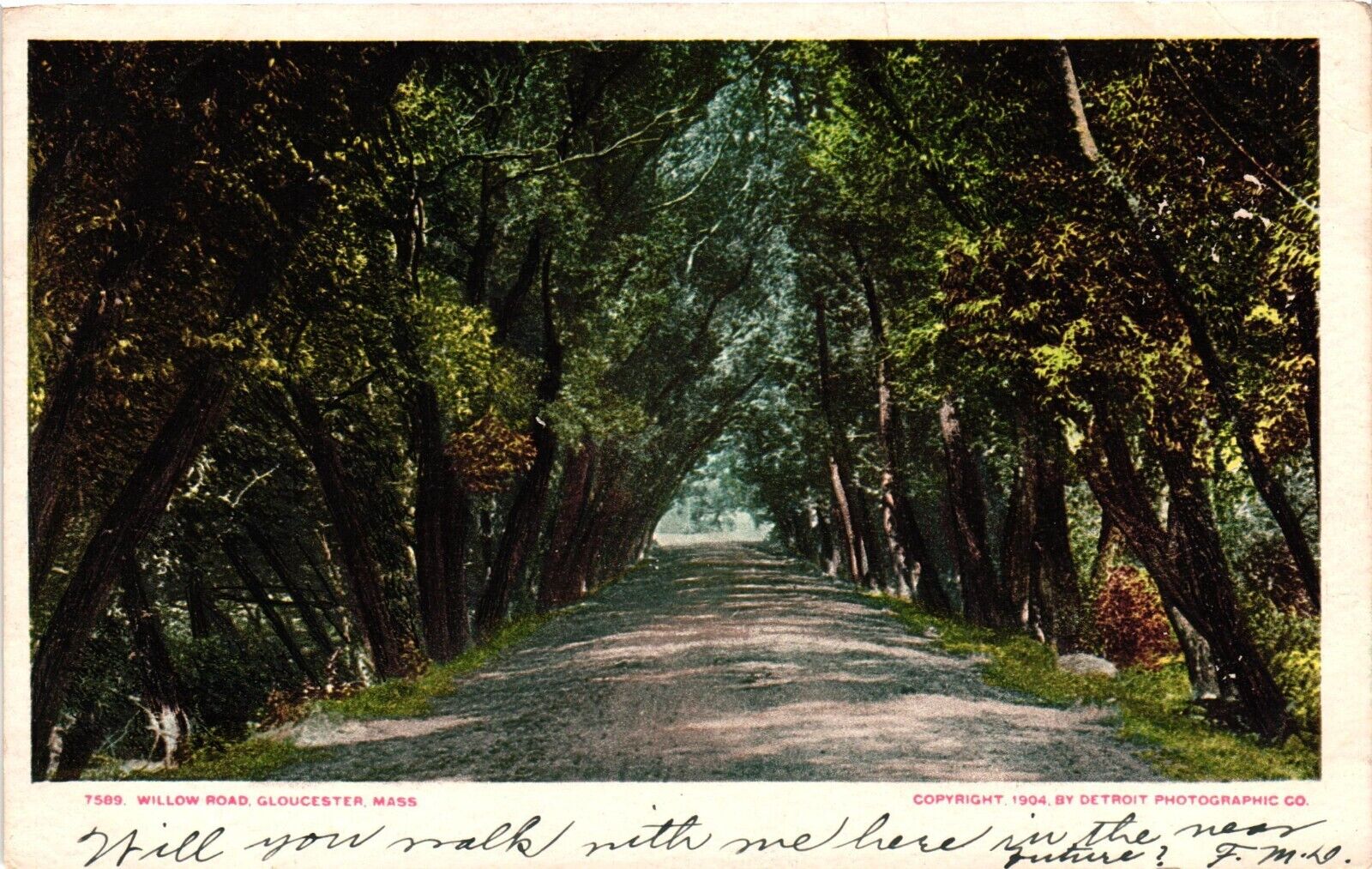 1906 Willow Road Gloucester Massachusetts MA Vintage Postcard Un-Divided Back