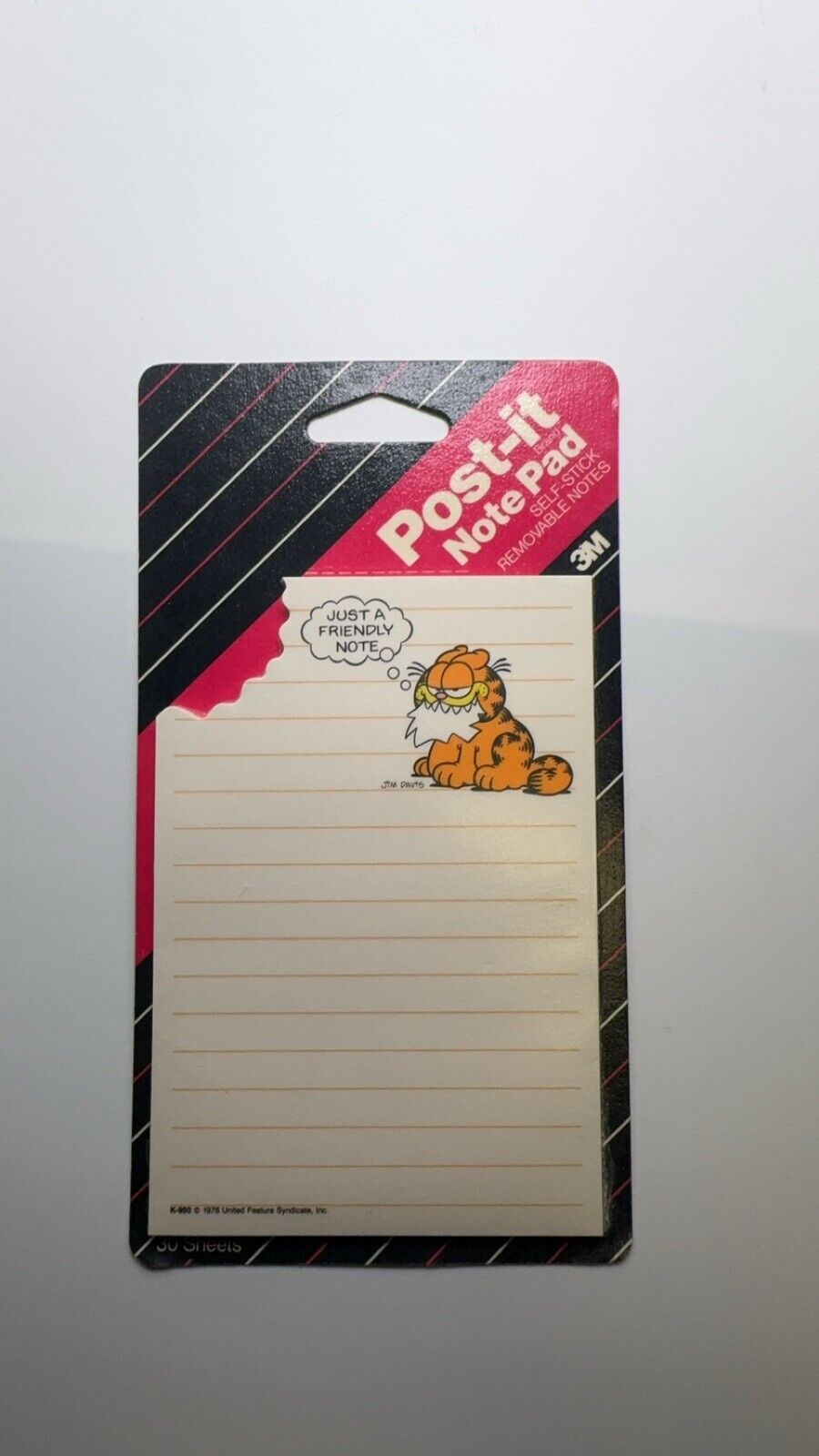 Garfield Post It Note Pad