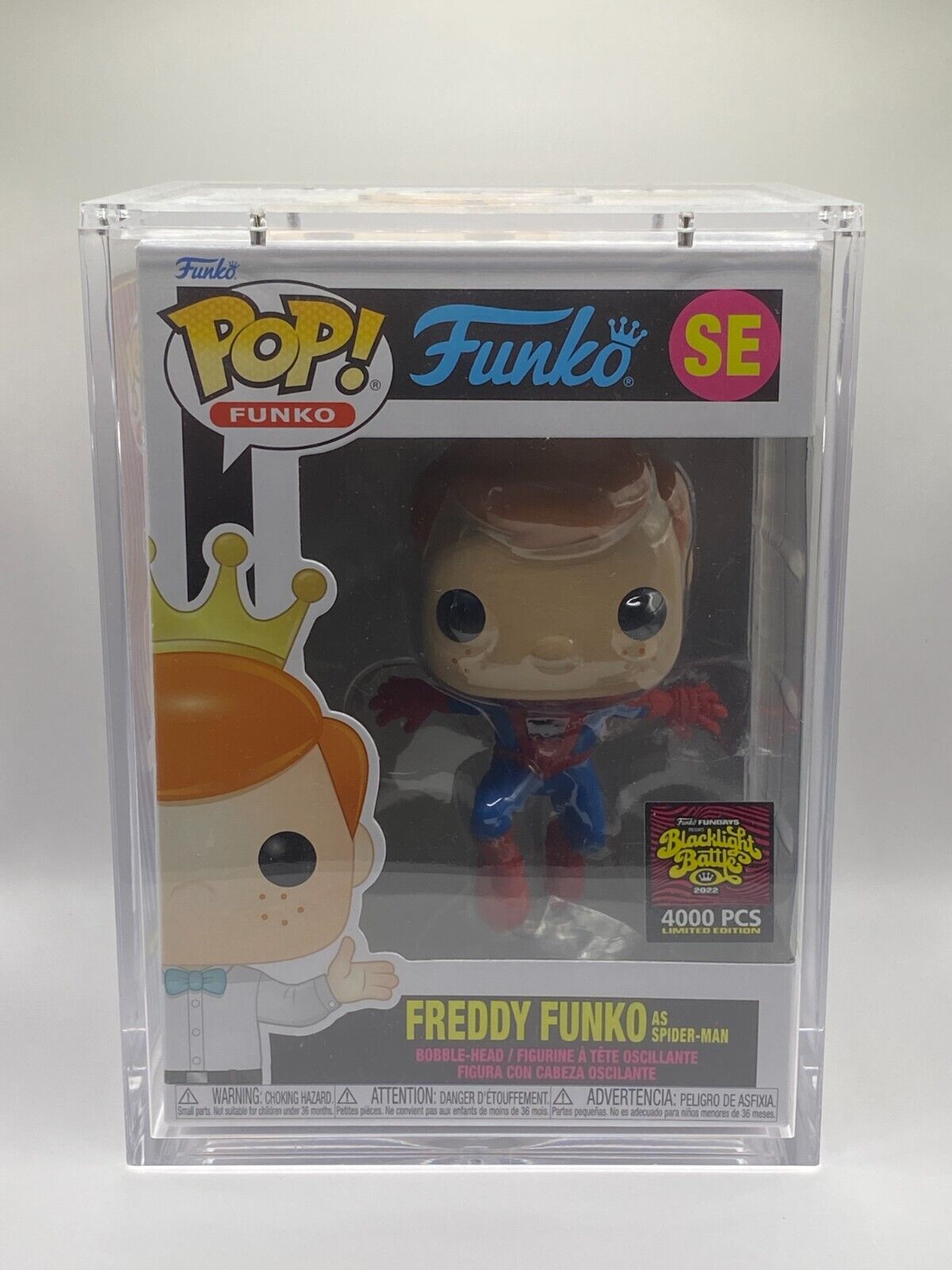 Funko Pop Freddy Funko As Spider-Man LE 4000 2022 SDCC Fundays in Pop Armor