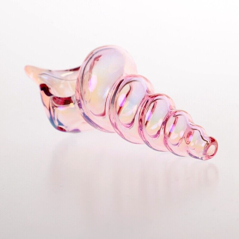 1pc/L11cm Rainbow Pink Color Conch StyleTobacco Smoking Hand Pipe