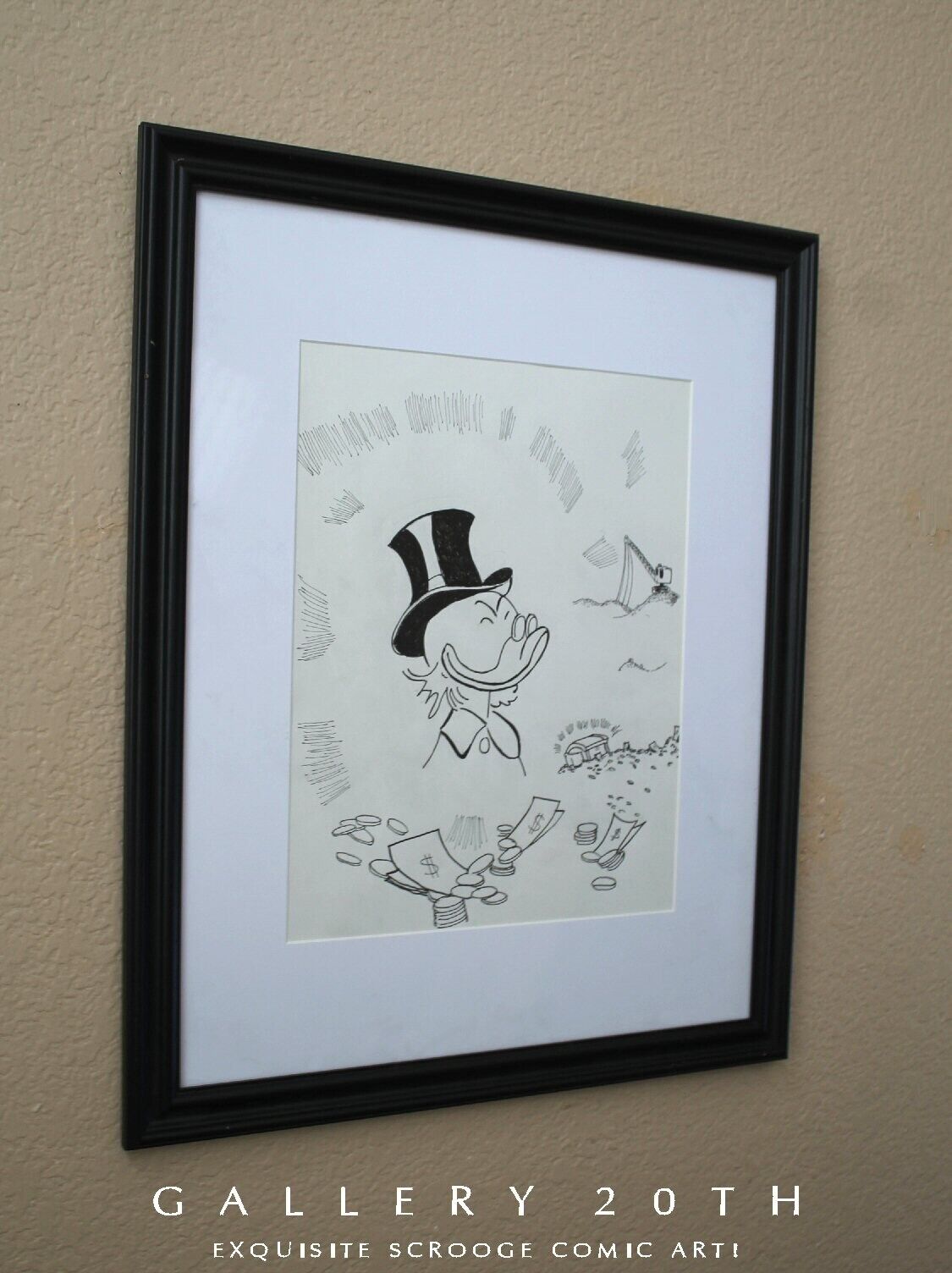 💥 Amazing Uncle Scrooge Original Comic Art Carl Barks 14 x 11 Unsigned Framed💥