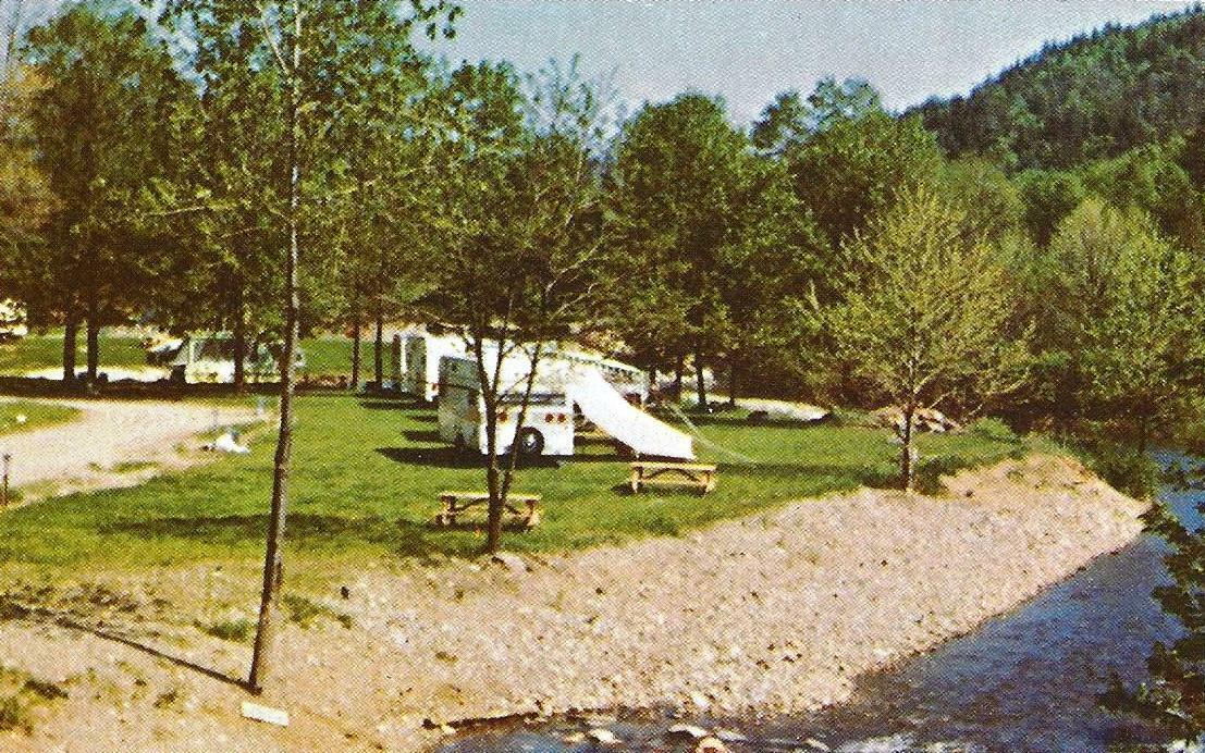 Postcard Connecticut Thomaston Branch Brook Campground Litchfield County c1970s 