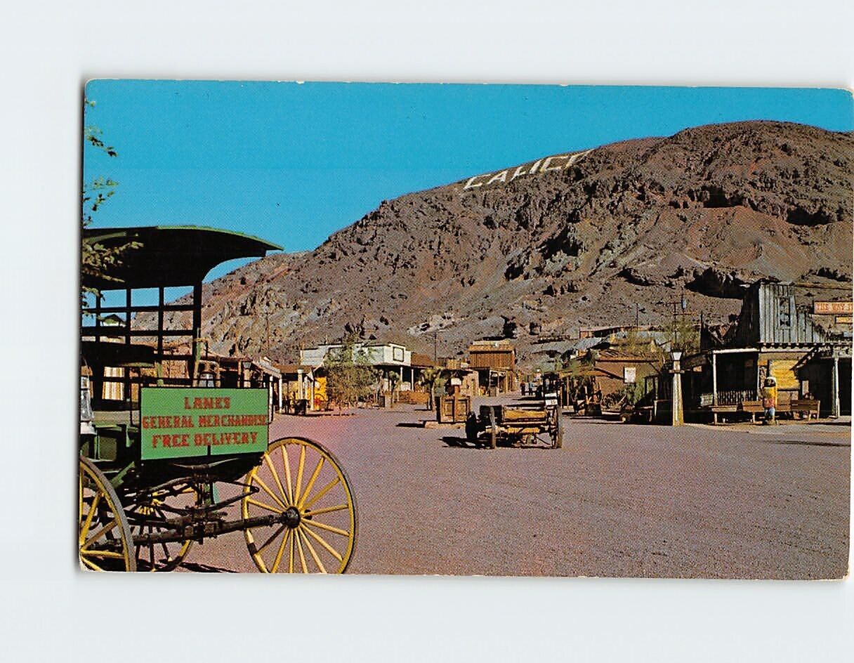 Postcard Calico Main Street, Calico Ghost Town, Calico, California