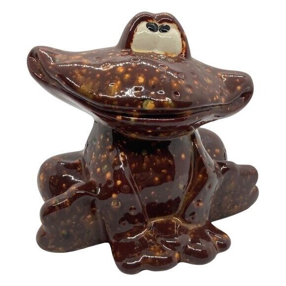 Vintage 70s Groovy Trippy Hippie Mushroom Frog Toad Ceramic