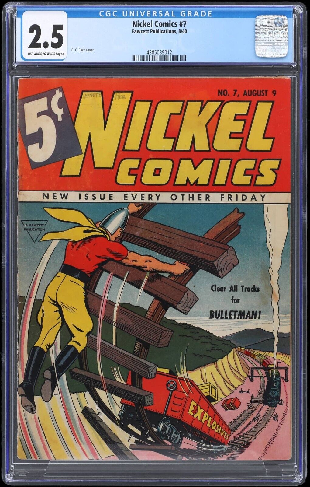 1940 Fawcett Publications Nickel Comics #7 CGC 2.5 Golden Age