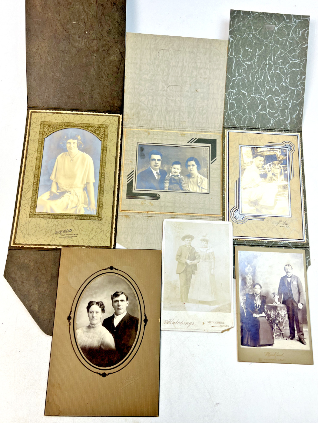 Antique 1860s-1880s Cabinet Card Photos - Lot of 6