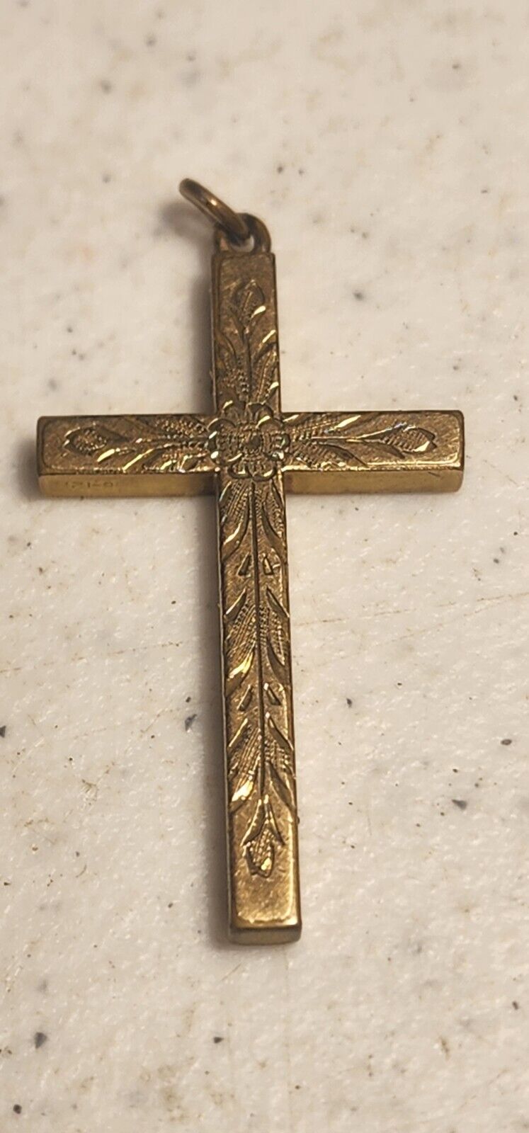 Vintage Gold Crucifix Cross Pendant