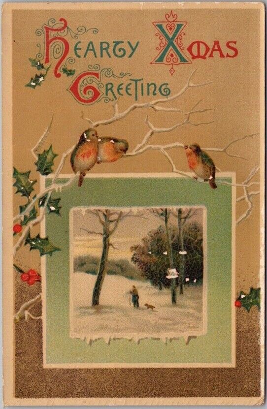 1910s CHRISTMAS Gel Postcard \