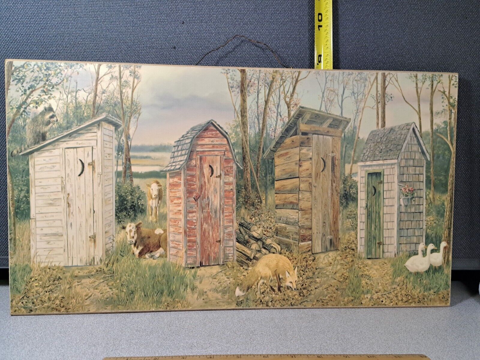 Vintage Country Outhouse Wall Decor Daffodill Hill Wall Decor #2860BMT