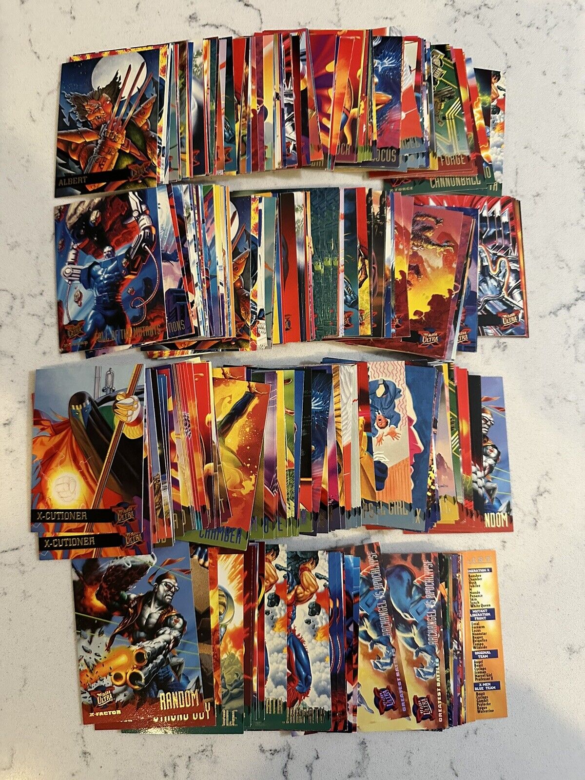 1995 Fleer Ultra X-Men Huge Lot Of 341 Cards Wolverine Cyclops