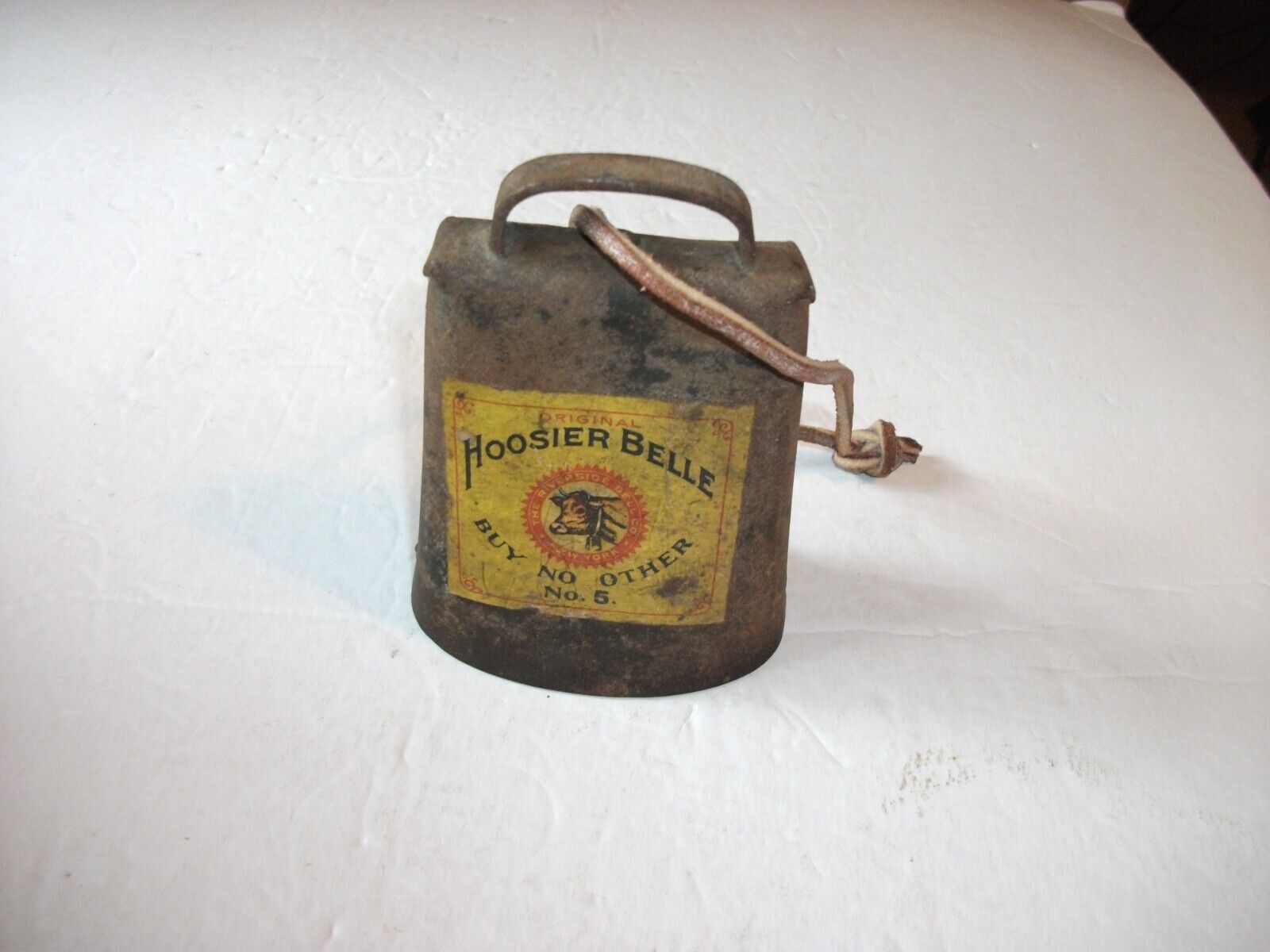 Very Nice Antique Vintage Original Hoosier Belle No.5 Cow Bell
