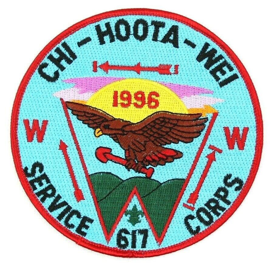 1996 Service Corps Chi-Hoota-Wei Lodge 617 Patch Buckskin Council West Virginia