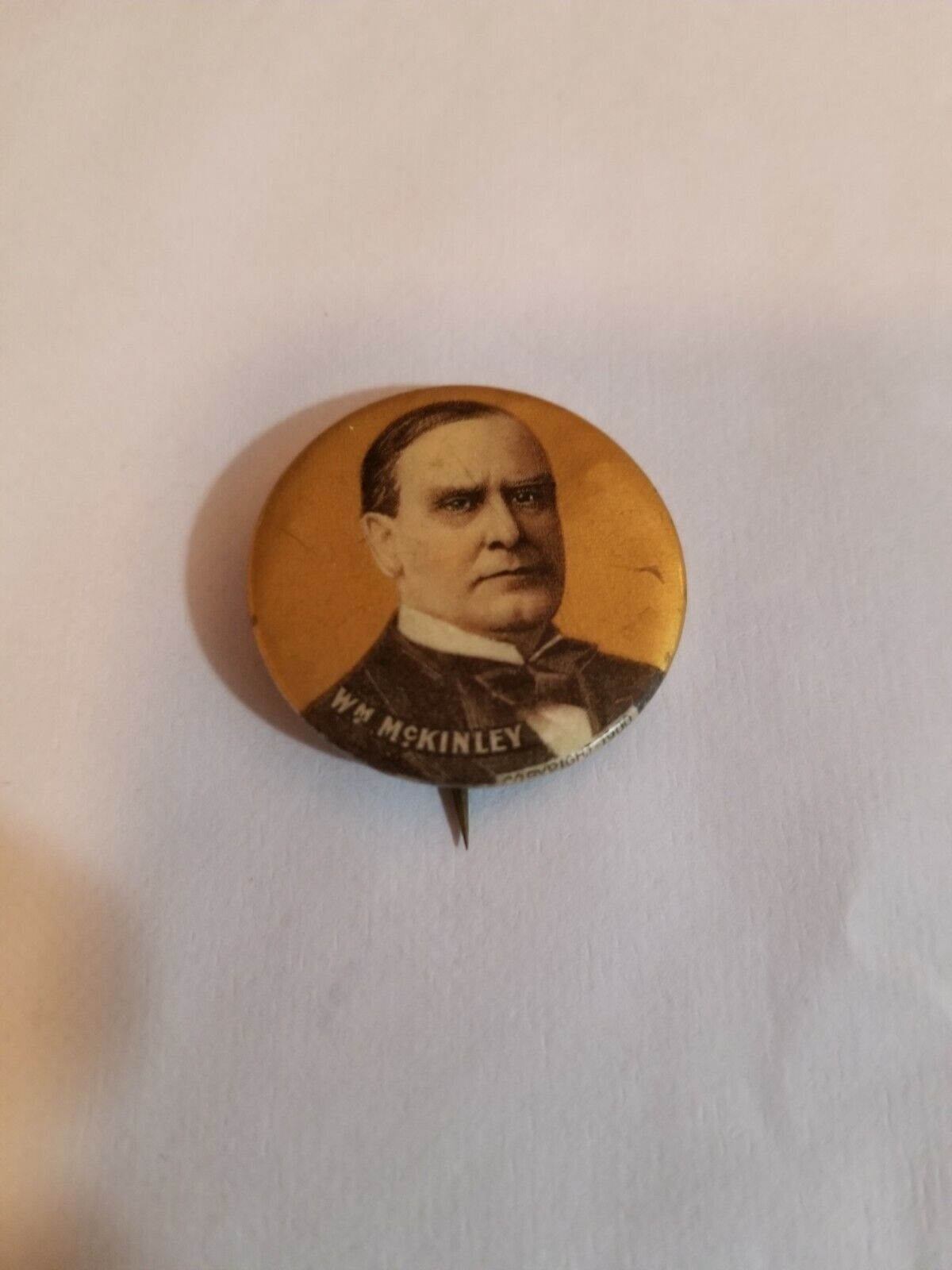 William McKinley 1896 Presidential Political Pin Nice a2