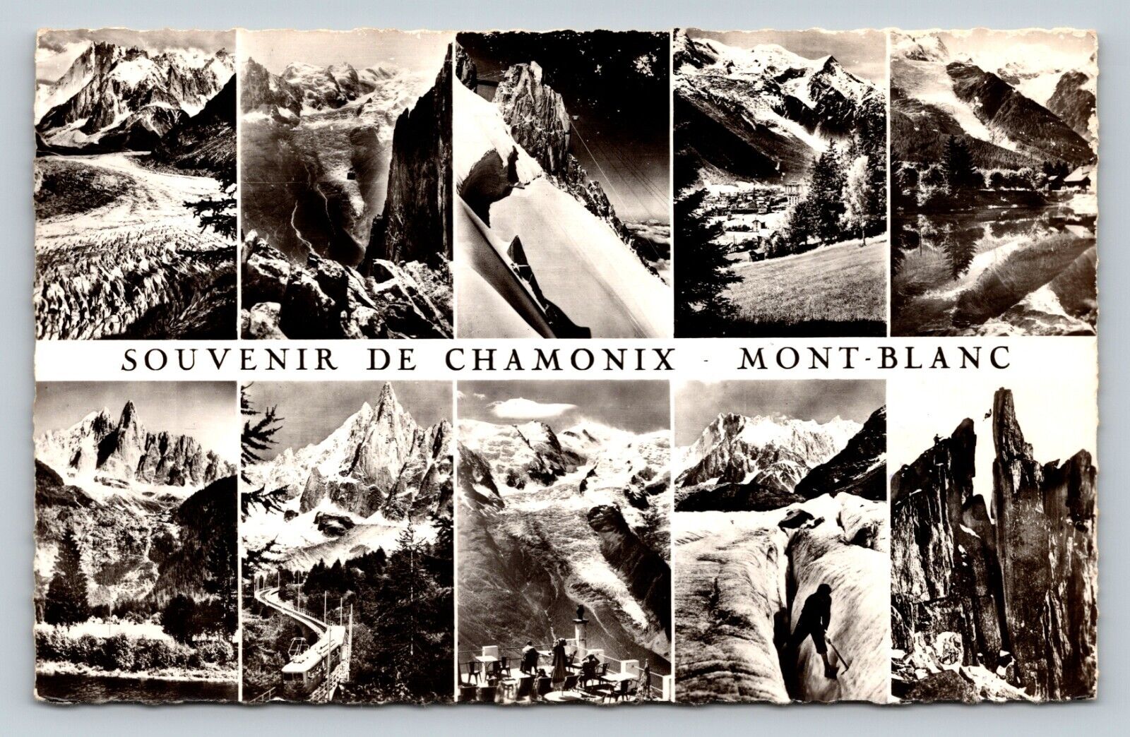 c1963 RPPC Chamonix Mont-Blanc Mountains France - VINTAGE Souvenir Postcard