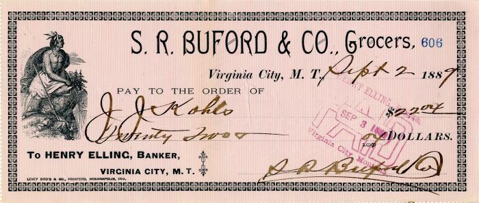 S.R. Buford and Co., Grocers - Check - Checks