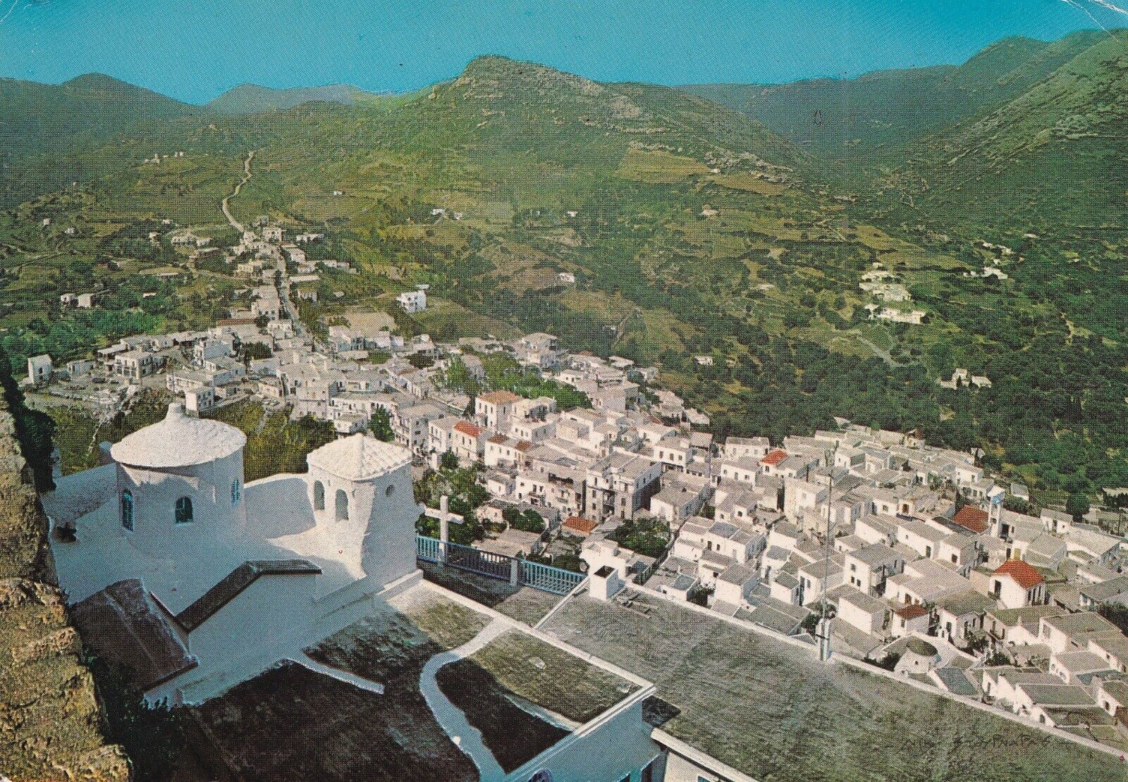 Greece,Aegean  Skyros,Castle view,Sporades Islands Vintage Postcard 1970
