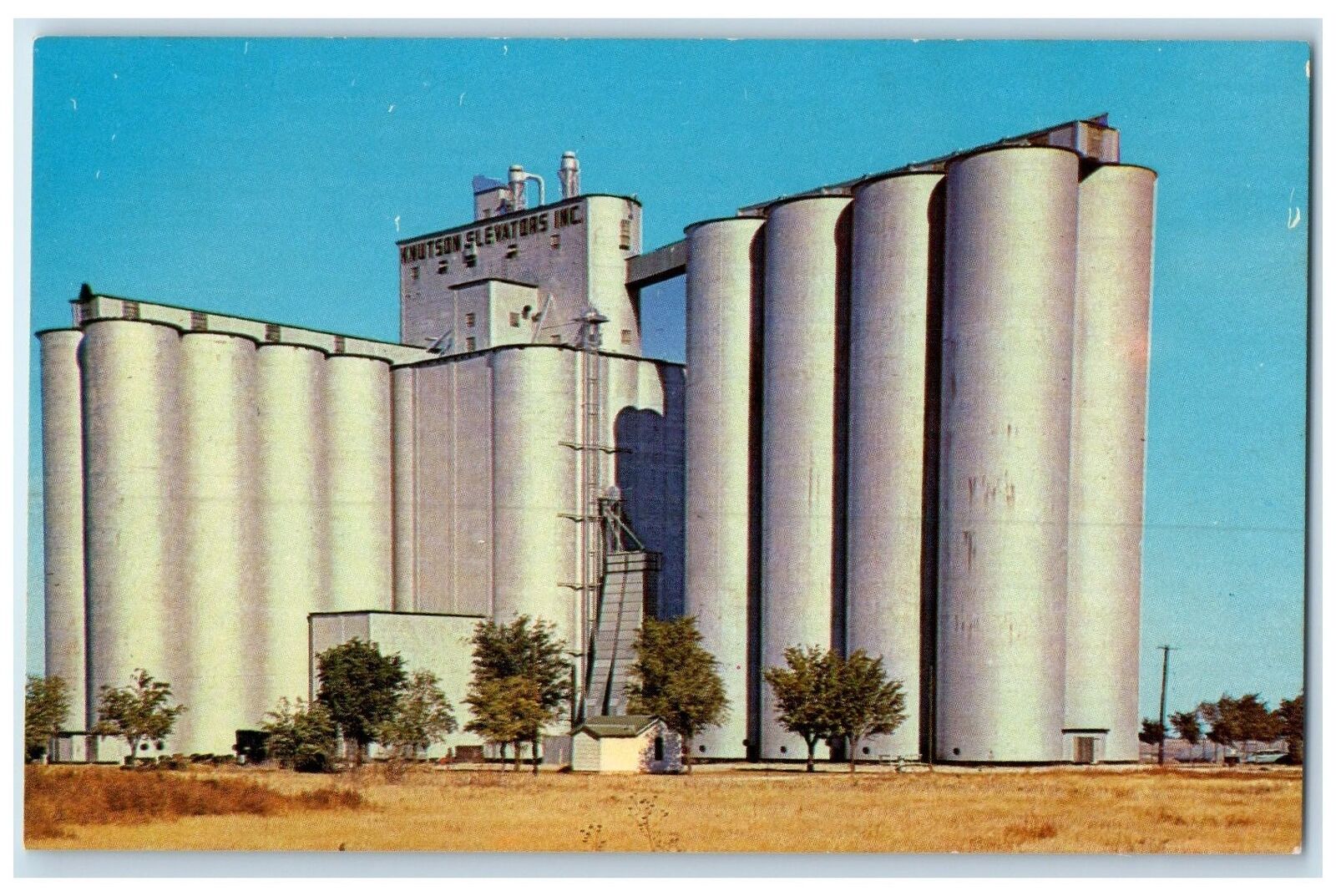 c1960\'s Knutson Grain Elevator Largest Elevators Guymon Oklahoma OK  Postcard