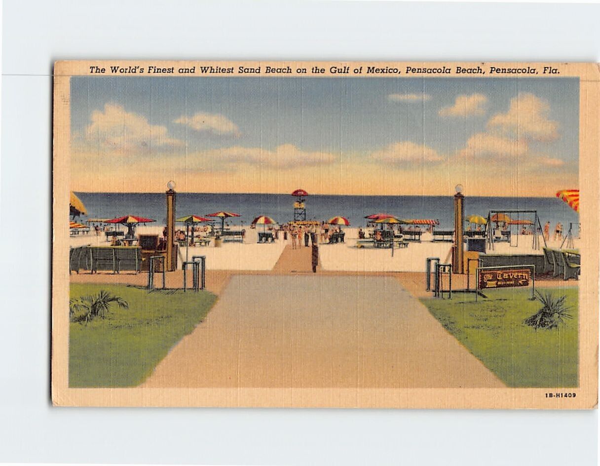 Postcard Beach Scene Pensacola Beach Pensacola Florida USA