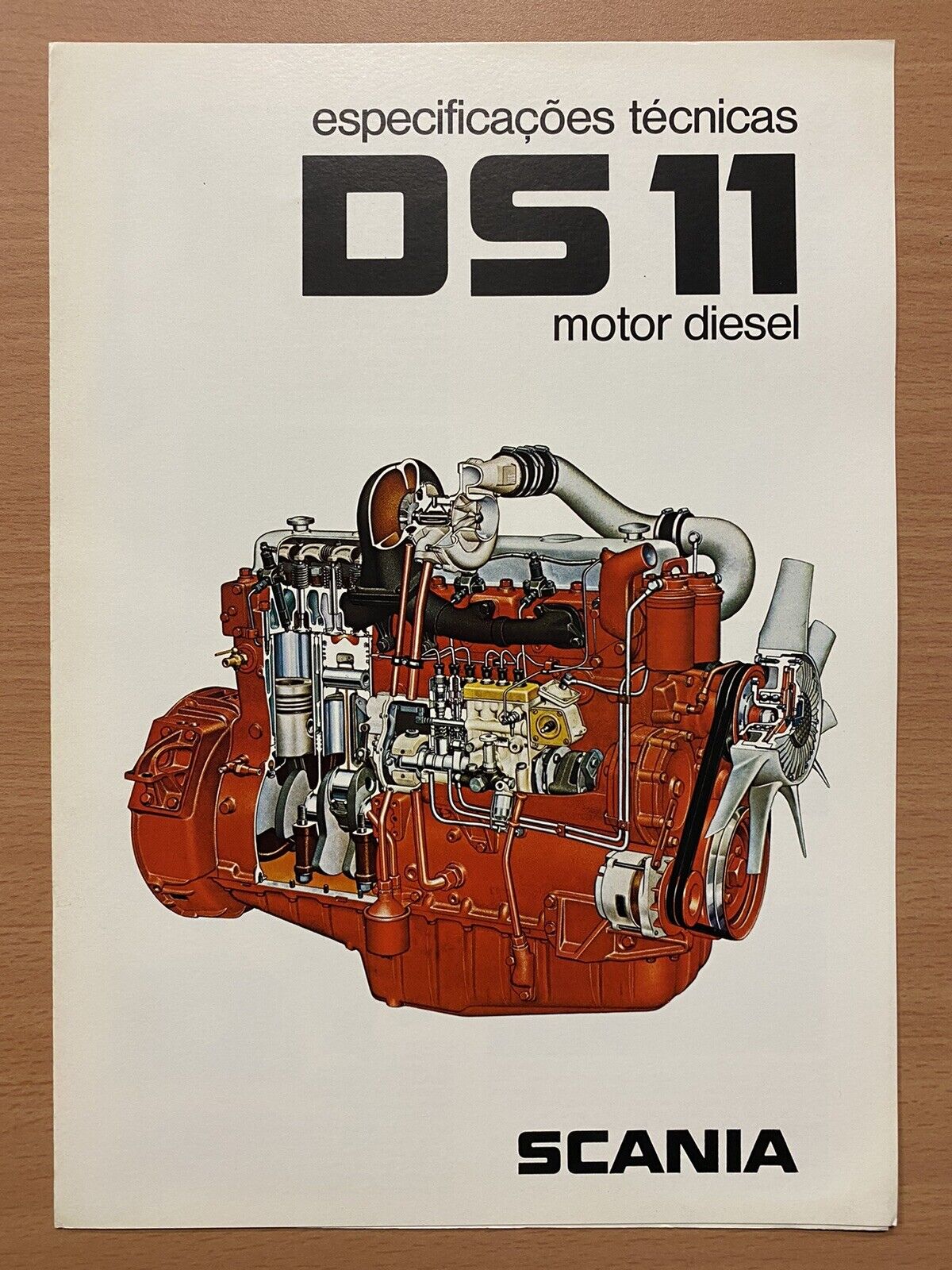 1976 Scania DS 11 Diesel Motor original Brazilian sales brochure