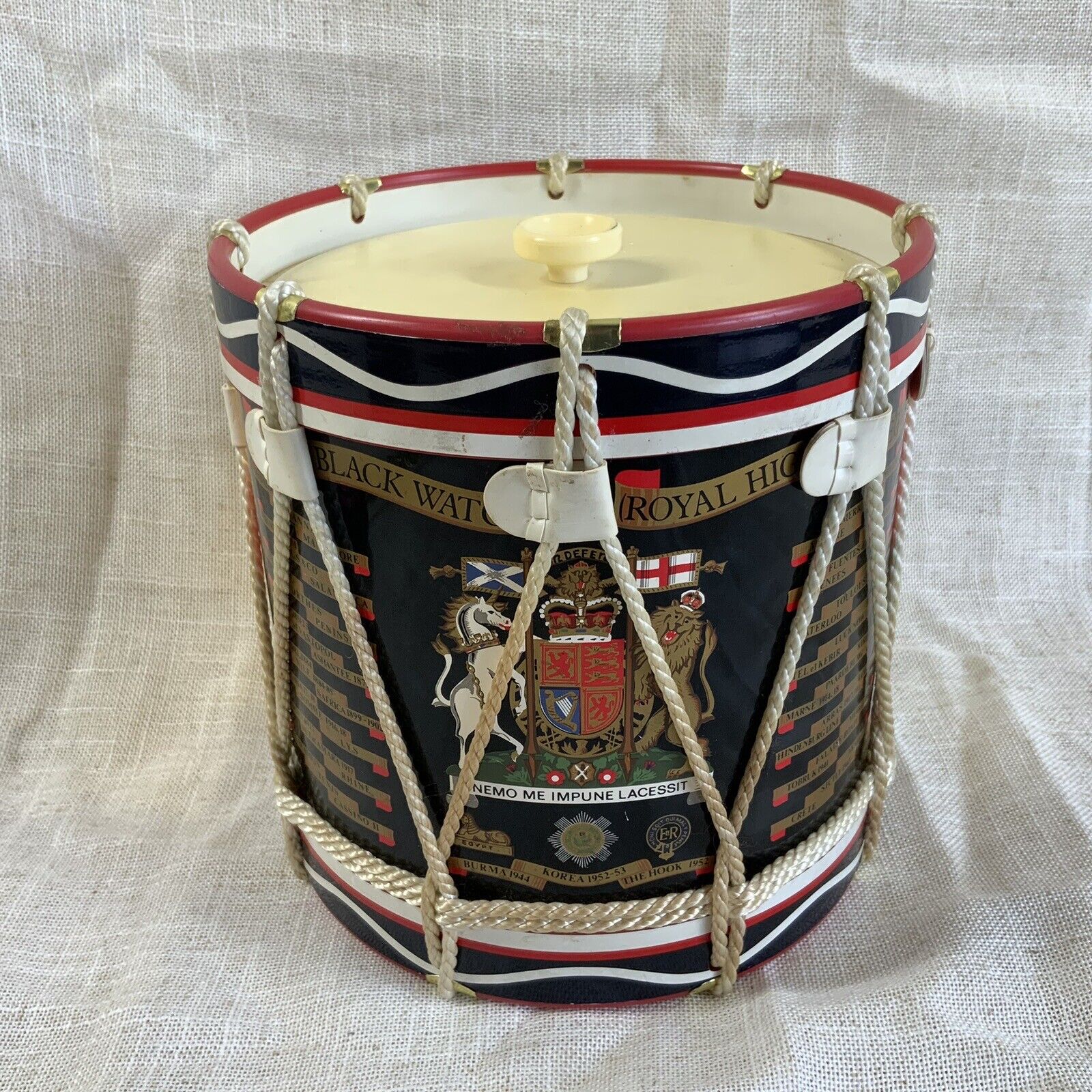 Royal Navy Regimental Drum Ice Bucket Military Collectable Bar