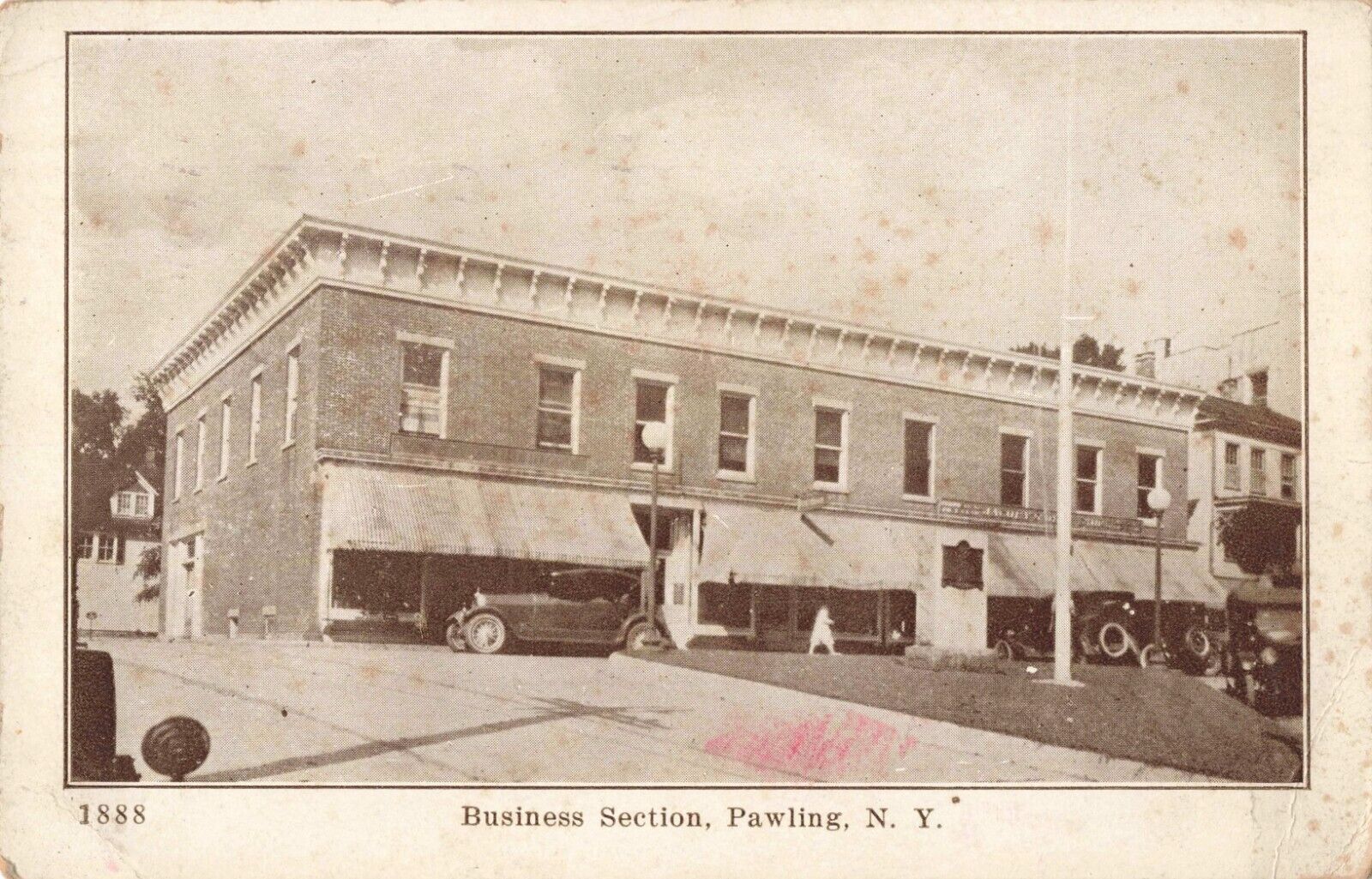Business Section Pawling New York NY Street View Old Cars 1931 Postcard