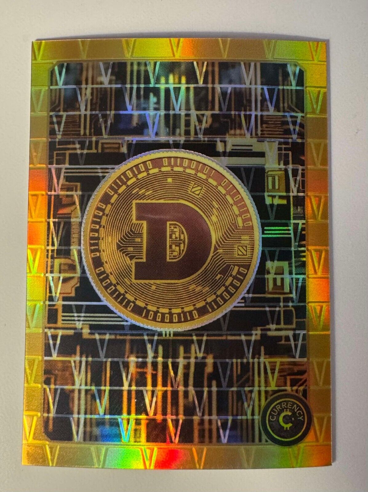 2024 Cardsmiths Currency Series 3 GOLD GEMSTONE #46 7/10 REFRACTOR DOGECOIN