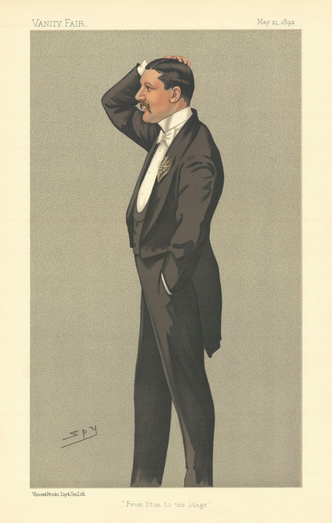 VANITY FAIR SPY CARTOON Charles Hawtrey \'From Eton to the Stage\' Theatre 1892