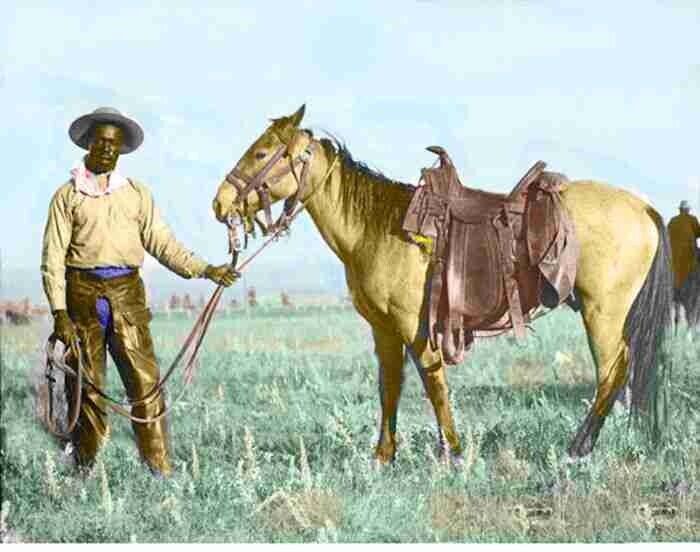 Black Cowboy African American1880s  8 x 10 Photo