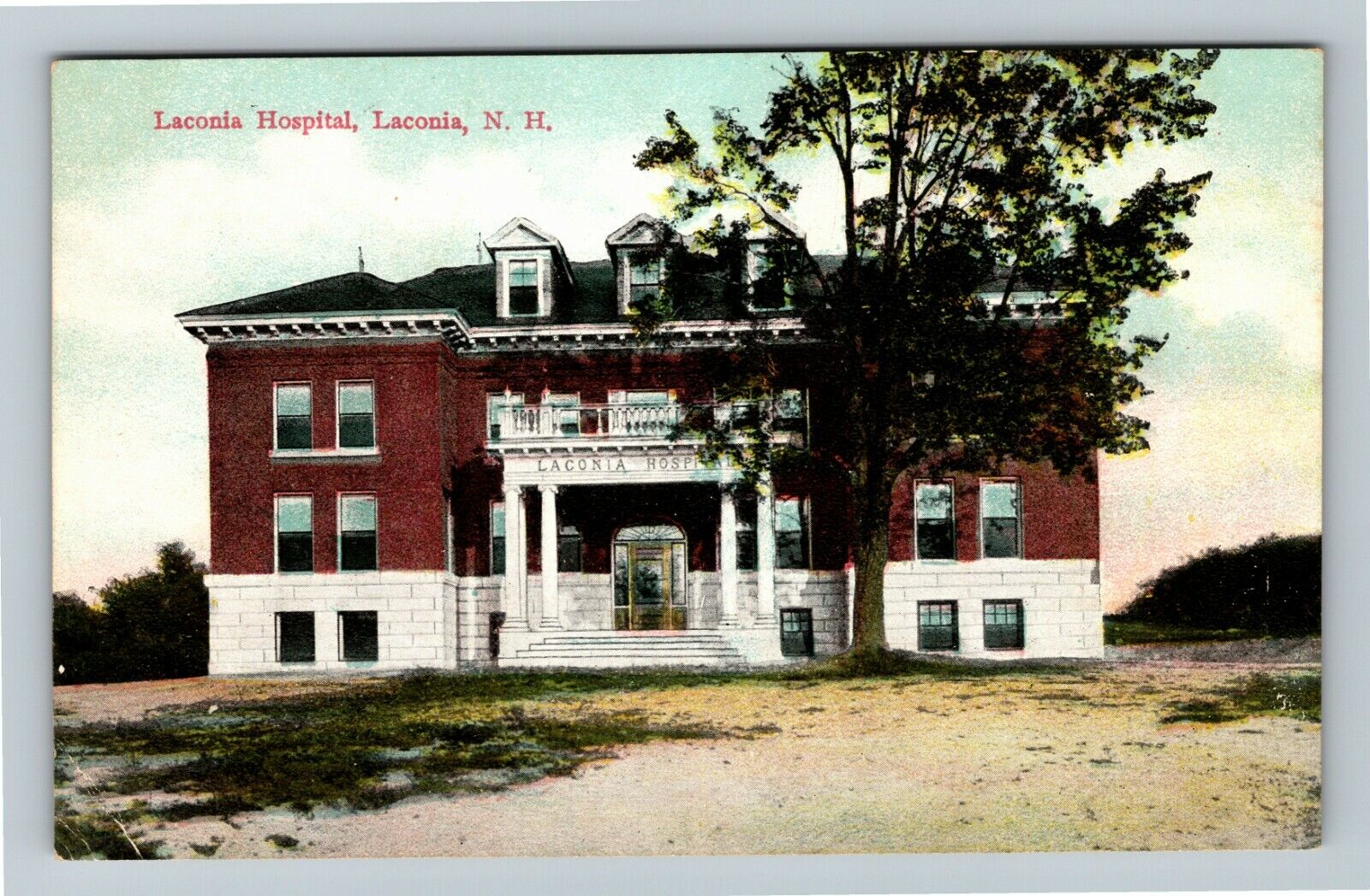 Laconia NH-New Hampshire Laconia Hospital Vintage Souvenir Postcard
