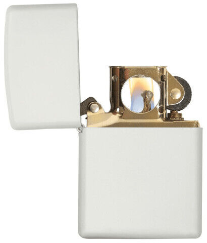 Zippo Classic White Matte Windproof Lighter with Pipe Insert, 214-063968