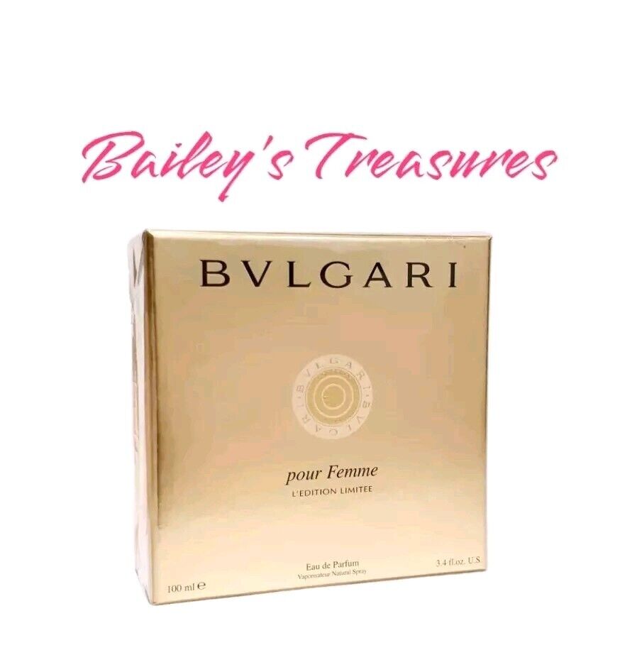 Rare Limited Edition Bvlgari Pour Femme L'Edition Limiteed 3.4 oz Eau de Parfum