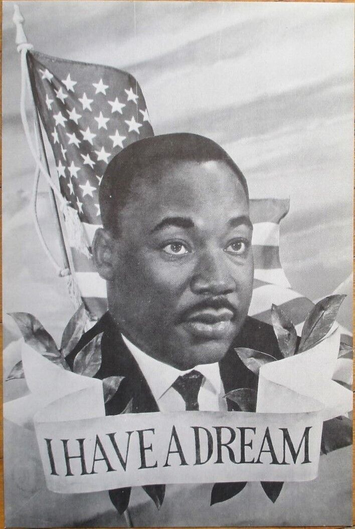 MLK Rev. Dr. Martin Luther King, Jr. 1960s 6x9 Giant Postcard Print, 500 Pieces