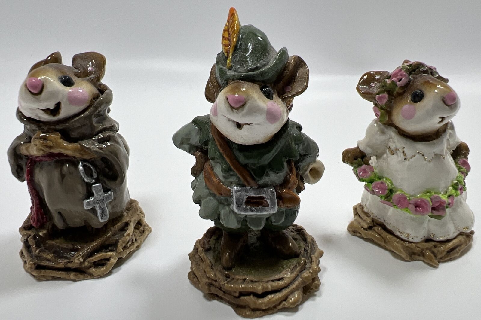 Wee Forest Folk Lot Robin Hood Maid Marion Friar Tuck Series Retired