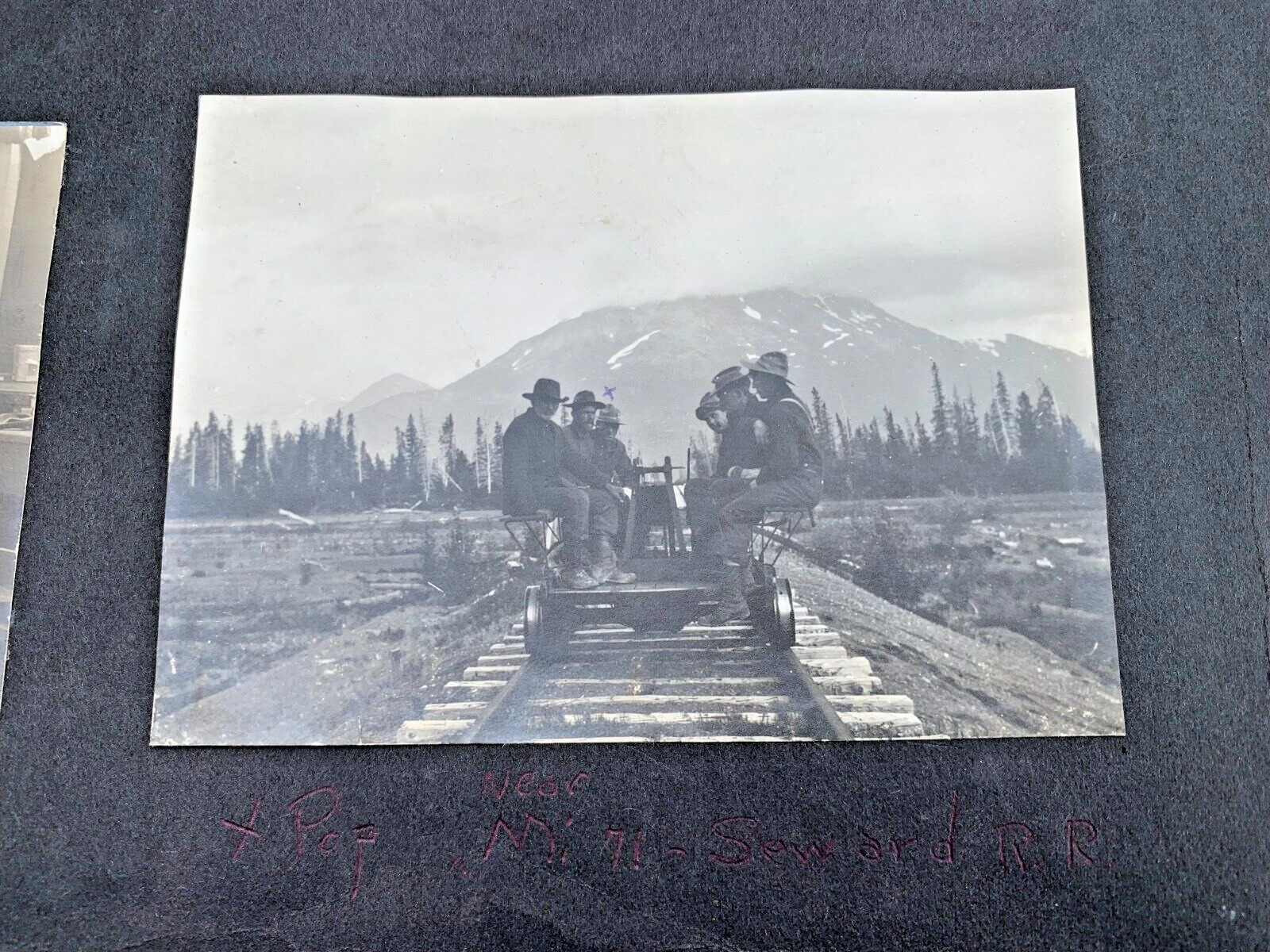 c 1912 RARE Photo Alaska Seward Railroad Old Baldy in Background  (1 of 2)
