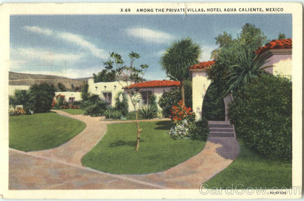 Mexico 1935 Hotel Agua Caliente Western Publishing & Novelty Co. Postcard
