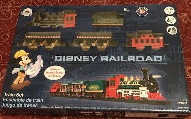 Disney Parks Mickey Mouse Railroad Lionel Train 36 Piece Set NIB