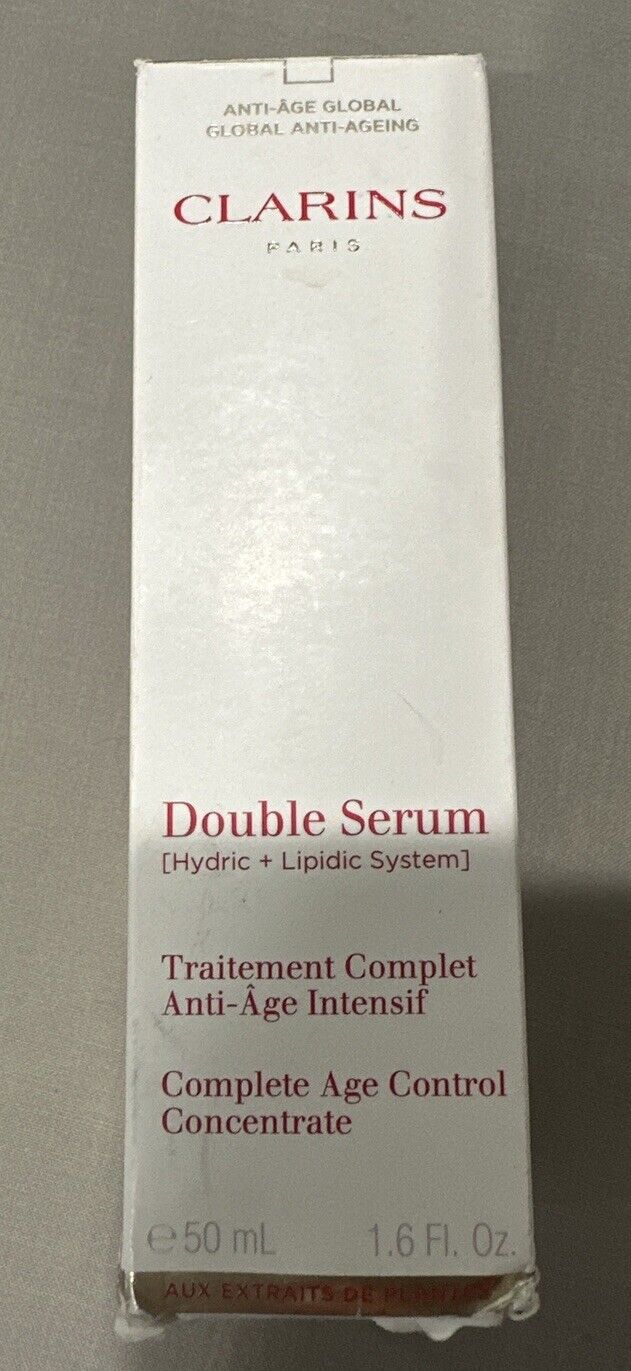Clarins Paris Double Serum - Complete Age Control - 1.6 fl oz OPEN BOX