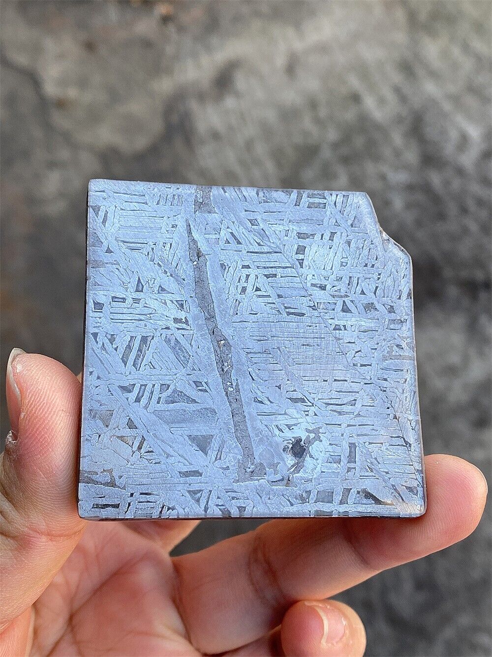 126.2g Exquisite M meteorite iron meteorite Leftover material slice Cuboid cut