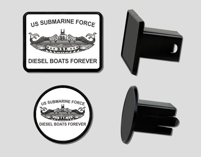 DIESEL BOATS FOREVER DBF INSIGNIA SUBMARINE FORCE TRAILER HITCH COVER USA MADE