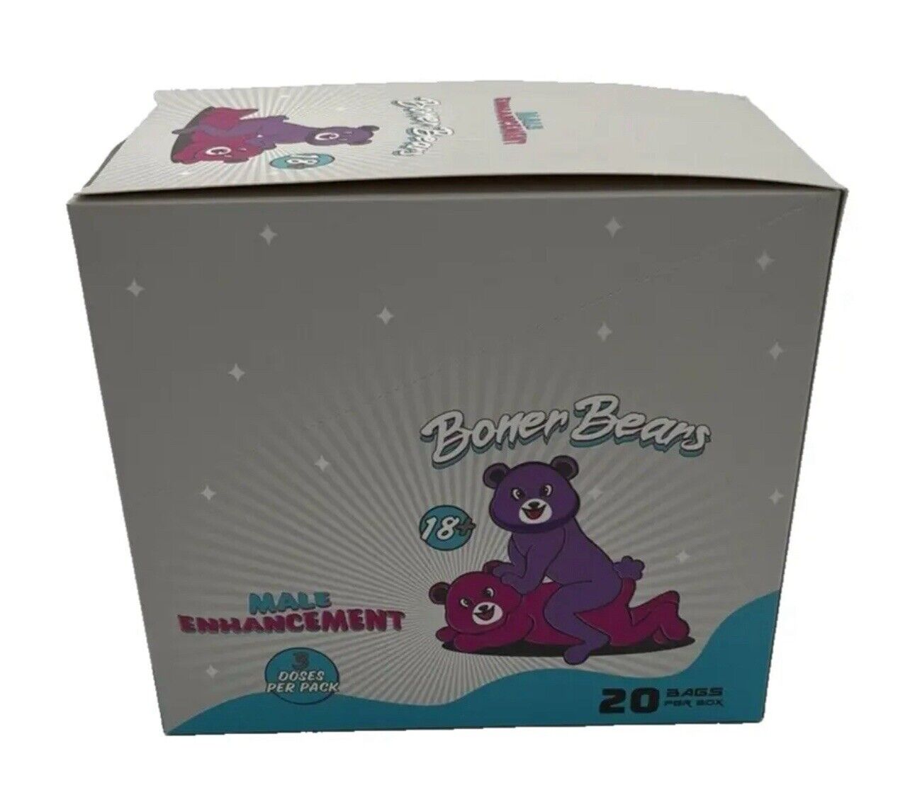 Boner Bear Male Enhancement (20 Packs) 6 Gummies Per Pack .